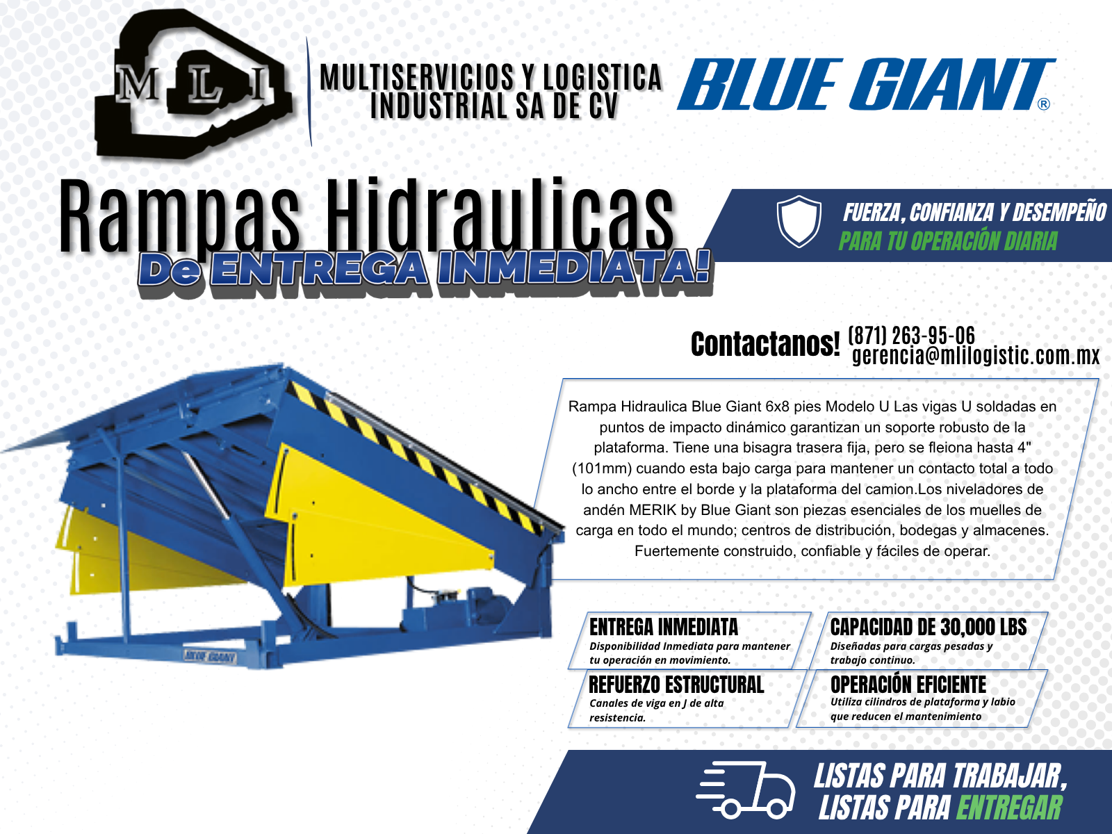 Andén de carga industrial