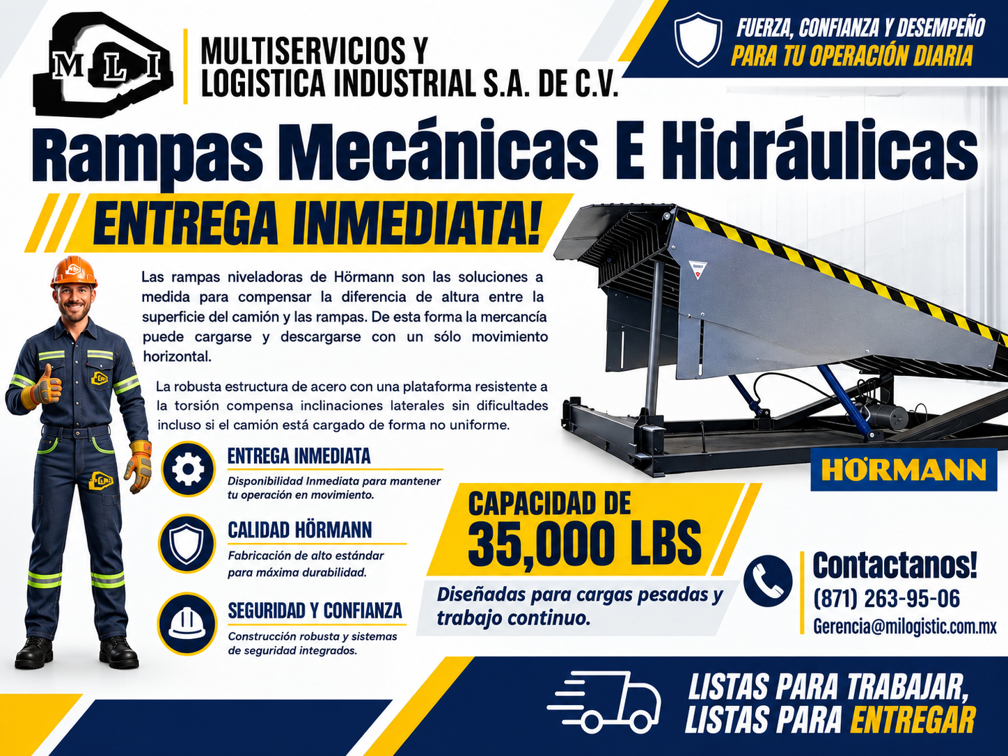 Andén de carga industrial
